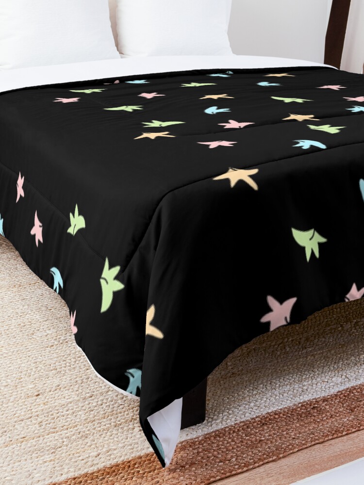 Thumbnail 5 of 6, Comforter, Heartstopper leaves (Black background) designed and sold by Mabel-rgz.