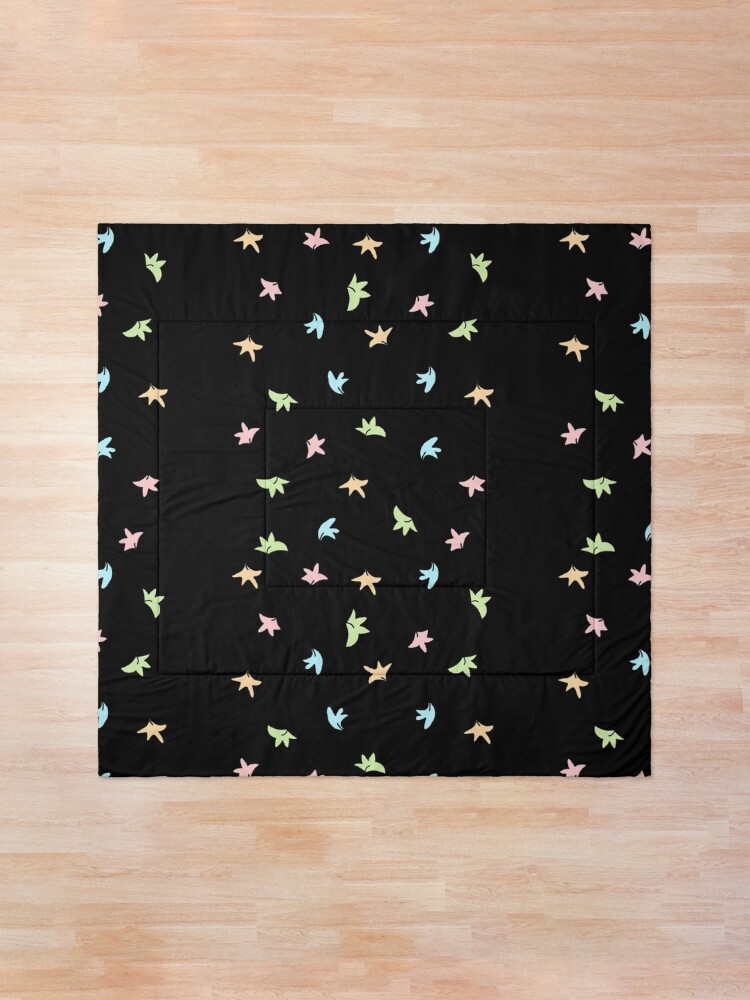 Thumbnail 1 of 6, Comforter, Heartstopper leaves (Black background) designed and sold by Mabel-rgz.