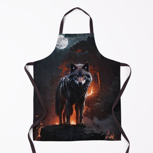Item preview, Lunar Guardian: Full Moon Wolf Art designed and sold by irosh madushan.