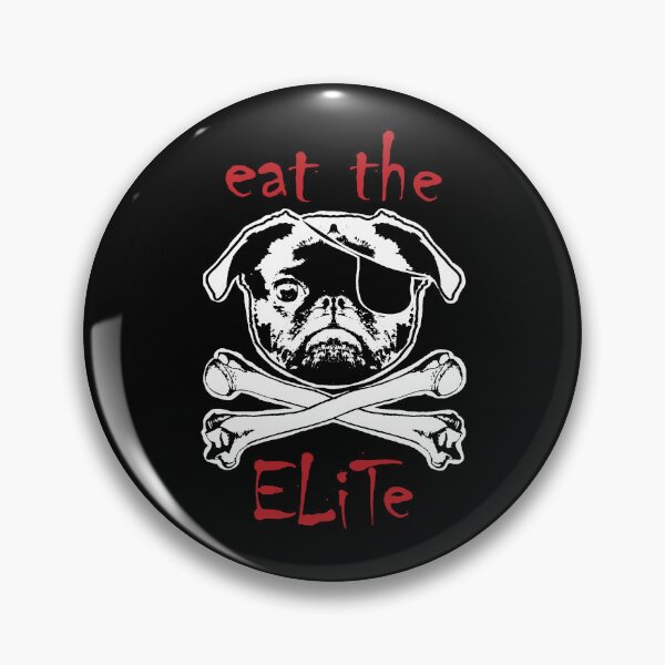 Item preview, EAT THE ELITE Puganneer Revolution Jolly Pugger of of the Rebellious Seas: Defier of Hierarchies and Champion of Mischief designed and sold by pelagio.