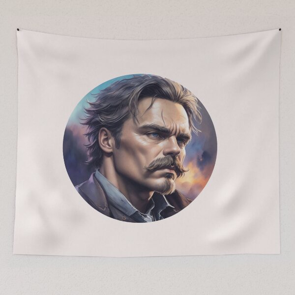 Artikelvorschau, Nietzsche Design lX Style Philosoph Friedrich Nietzsche Art Digital - AI Art entworfen und verkauft von StoicWarrior.