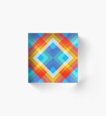 Retro Pattern 09 Acrylic Block