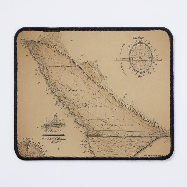Item preview, World Map Sea Island Treasure Map designed and sold by Yellowriversss.