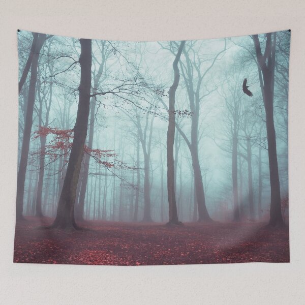 Item preview, Solstice in Fog - Woodlands in Winter Mist designed and sold by Dyrk Wyst Redbubble Shop.