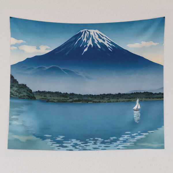 Item preview, Mount Fuji and Shoji Lake - Vintage Japenese Artwork designed and sold by HistorySimple.