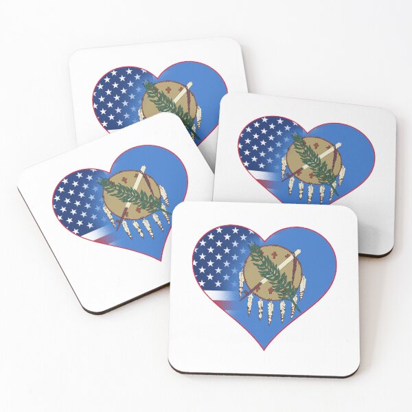 Item preview, State of Oklahoma Flag and American Flag Fusion Design designed and sold by Gsallicat.