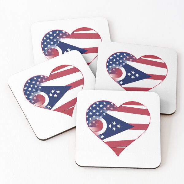 Item preview, State of Ohio Flag and American Flag Fusion Design designed and sold by Gsallicat.