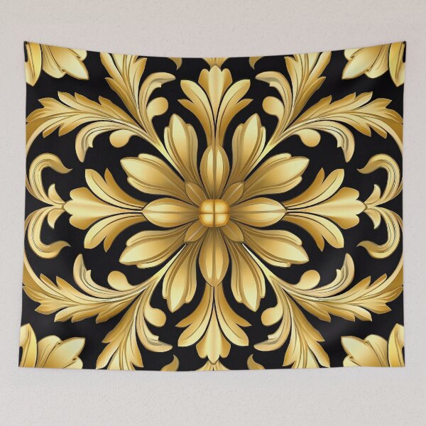 Item preview, Elegant Luxury Gold Floral Pattern designed and sold by Lamarcy.