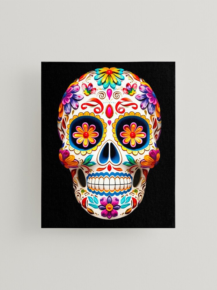 Halloween Colorful Day of the Dead Skull