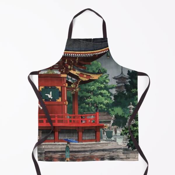 Item preview, Rain at Asakusa Kannon Temple - Vintage Woodblock Print designed and sold by HistorySimple.