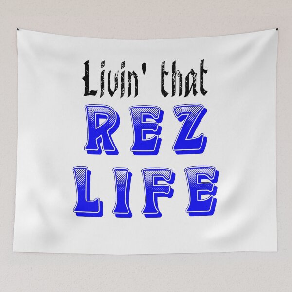 Item preview, Livin' That Rez Life - Black / Blue designed and sold by JMWCD.