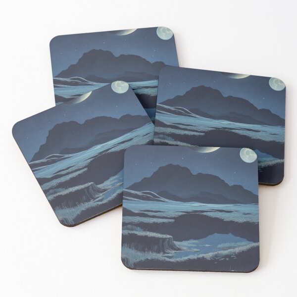 Item preview, Moon landscape designed and sold by Starry night Cherry blossom.