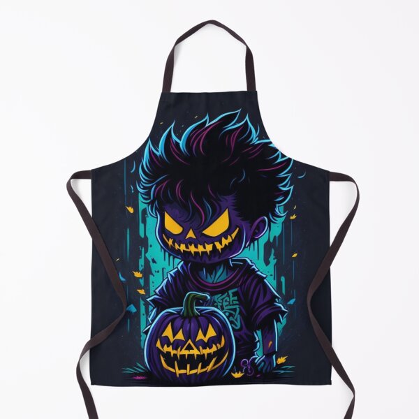 Item preview, Neon Nocturne: Halloween Boy with Pumpkin designed and sold by irosh madushan.
