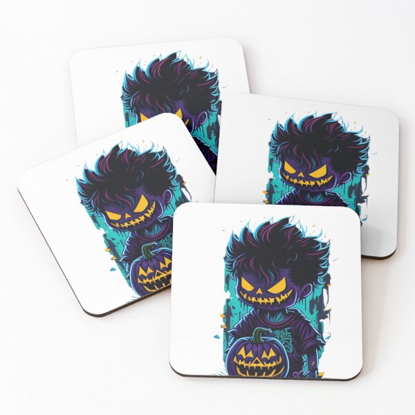 Item preview, Neon Nocturne: Halloween Boy with Pumpkin designed and sold by irosh madushan.