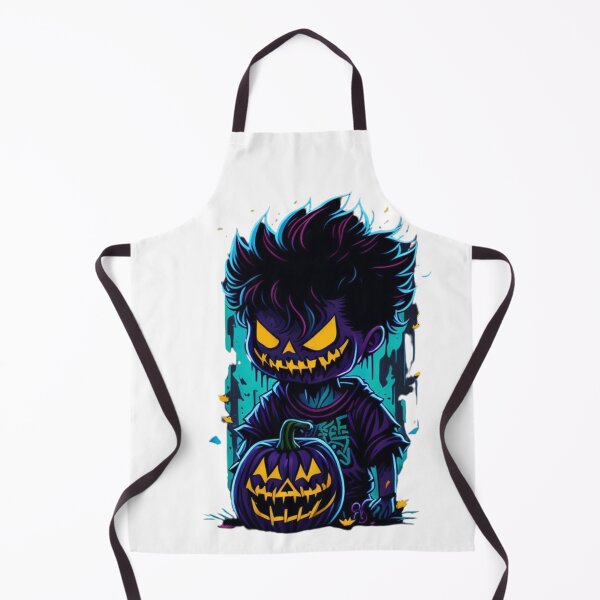 Item preview, Neon Nocturne: Halloween Boy with Pumpkin designed and sold by irosh madushan.