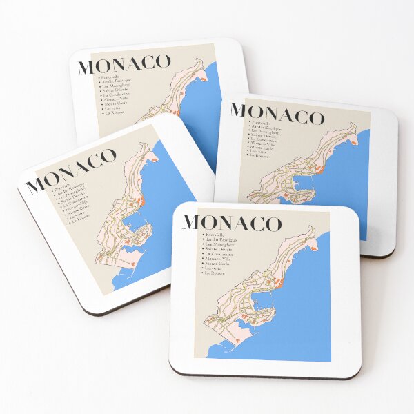 Item preview, Map of Monaco designed and sold by etoilesetmoi.