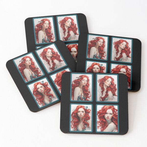 Item preview, Beautiful Little Redhead Mermaids designed and sold by SirenasWorld.
