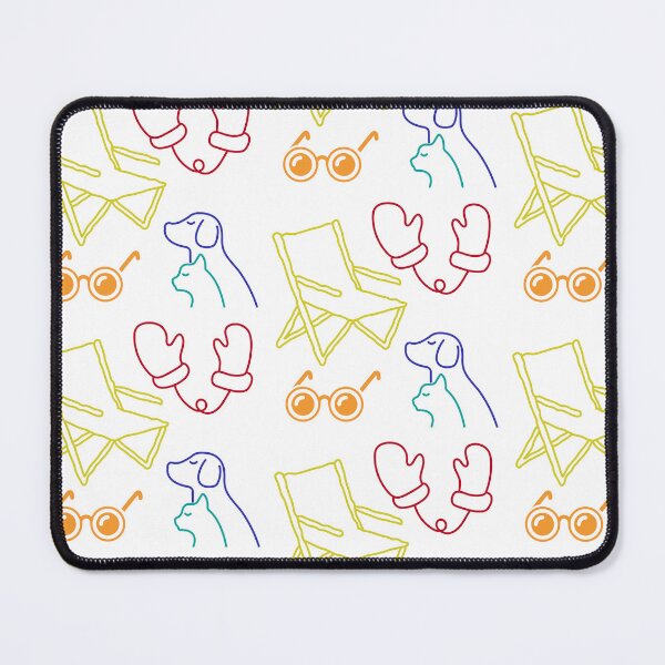 Item preview, Folding Chair Mittens eyeglasses with dog and cat designed and sold by ichirochen.