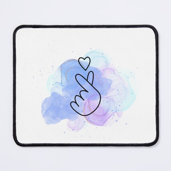 Item preview, Korean Finger Heart Blue Pastel  designed and sold by Eoponest.