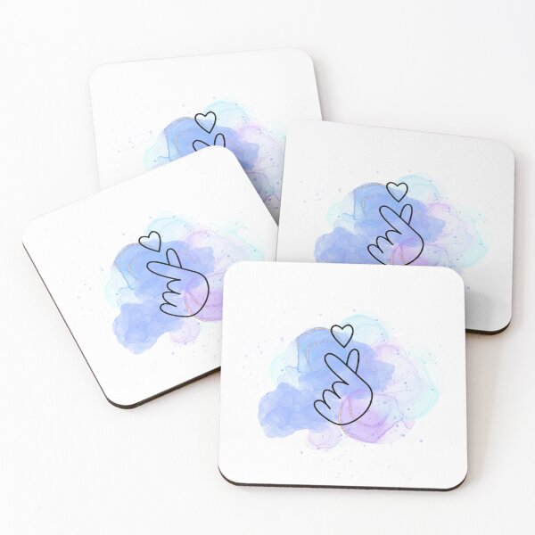 Item preview, Korean Finger Heart Blue Pastel  designed and sold by Eoponest.