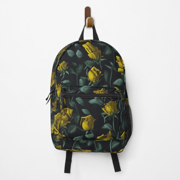 Item preview,  Vintage Midnight Botanical Garden Pattern Yellow Roses designed and sold by SassyArtistry.