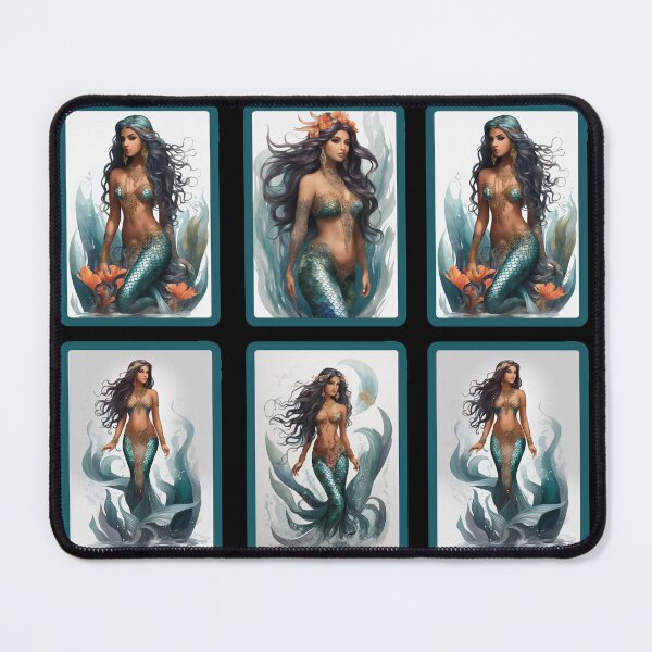 Item preview, Little Beautiful Raven Mermaids designed and sold by SirenasWorld.