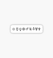 Planeten Symbole Sticker