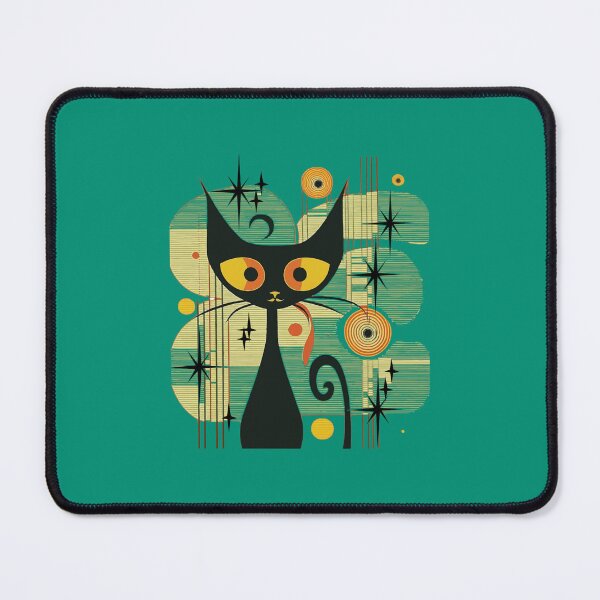 Item preview, Mid Century Modern Atomic Cat, Retro Black Cat, MCM cat designed and sold by ratrehaa.