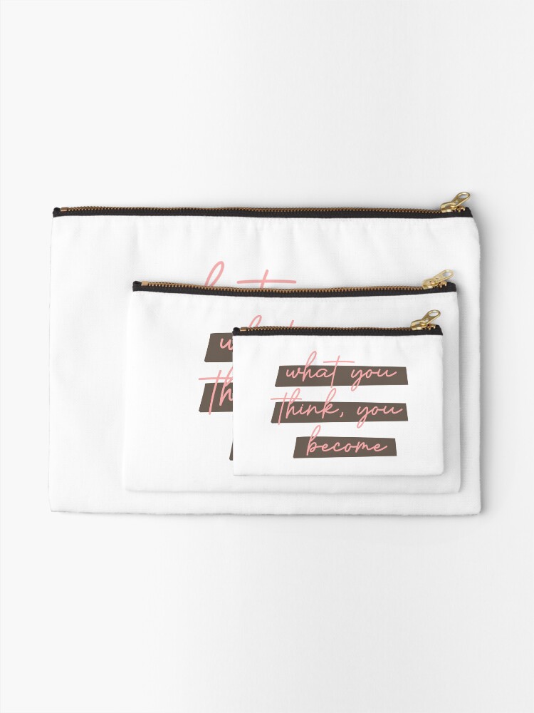 Thumbnail 2 of 4, Zipper Pouch, What You Think, You Become designed and sold by newmariaph.