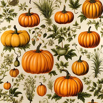 Artwork thumbnail, Pumpkin Pattern 4 by DigitalPatternx