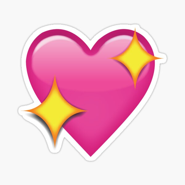 Item preview, Sparkling Pink Heart Emoji Sticker designed and sold by Bokrok.