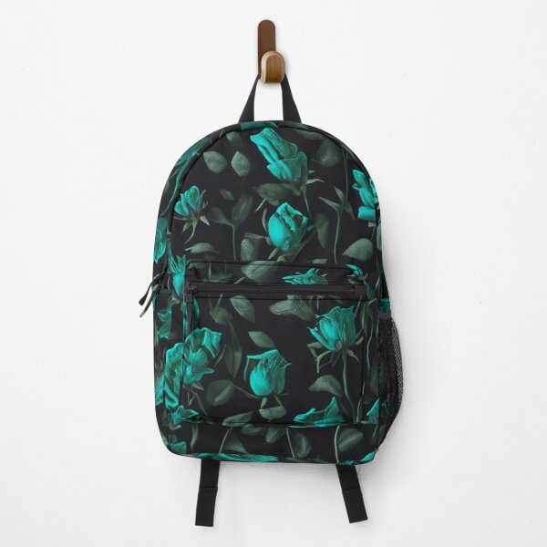 Item preview, Dark Teal Turquoise Blossom Roses Seamless Vintage Pattern designed and sold by SassyArtistry.