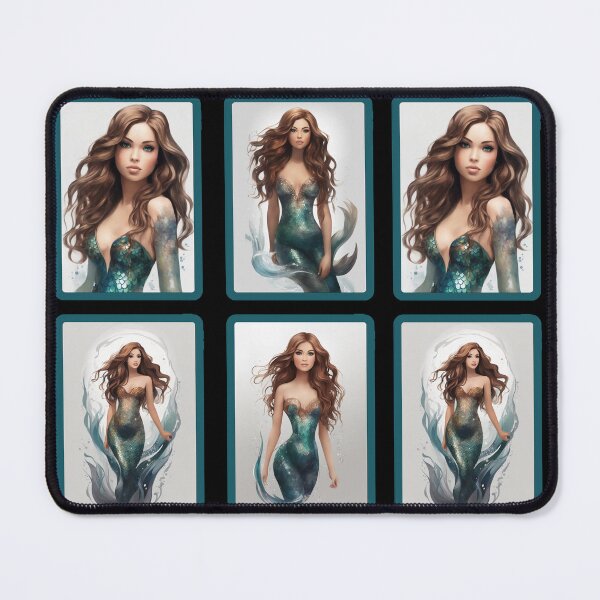Item preview, Brunette Beautiful Little Mermaids designed and sold by SirenasWorld.