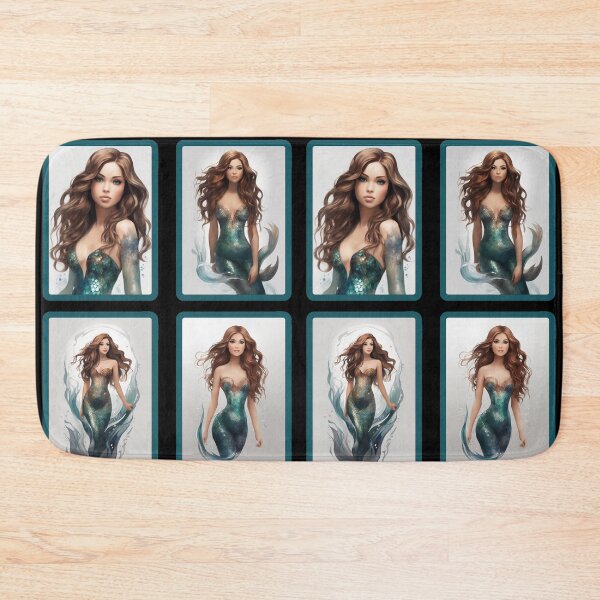 Item preview, Brunette Beautiful Little Mermaids designed and sold by SirenasWorld.