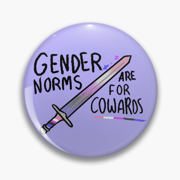Item preview, [Genderfluid] GENDER NORMS ARE FOR COWARDS designed and sold by BirdForgettable.