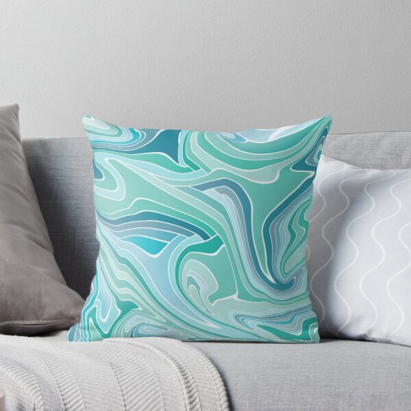Item preview, Teal Turquoise Blue Waves Abstract designed and sold by slimbirdy.
