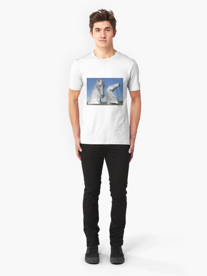 Alternate view of The Kelpies, Helix Park , Falkirk , Scotland Slim Fit T-Shirt
