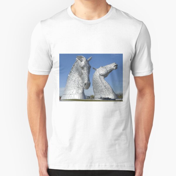The Kelpies, Helix Park , Falkirk , Scotland Slim Fit T-Shirt