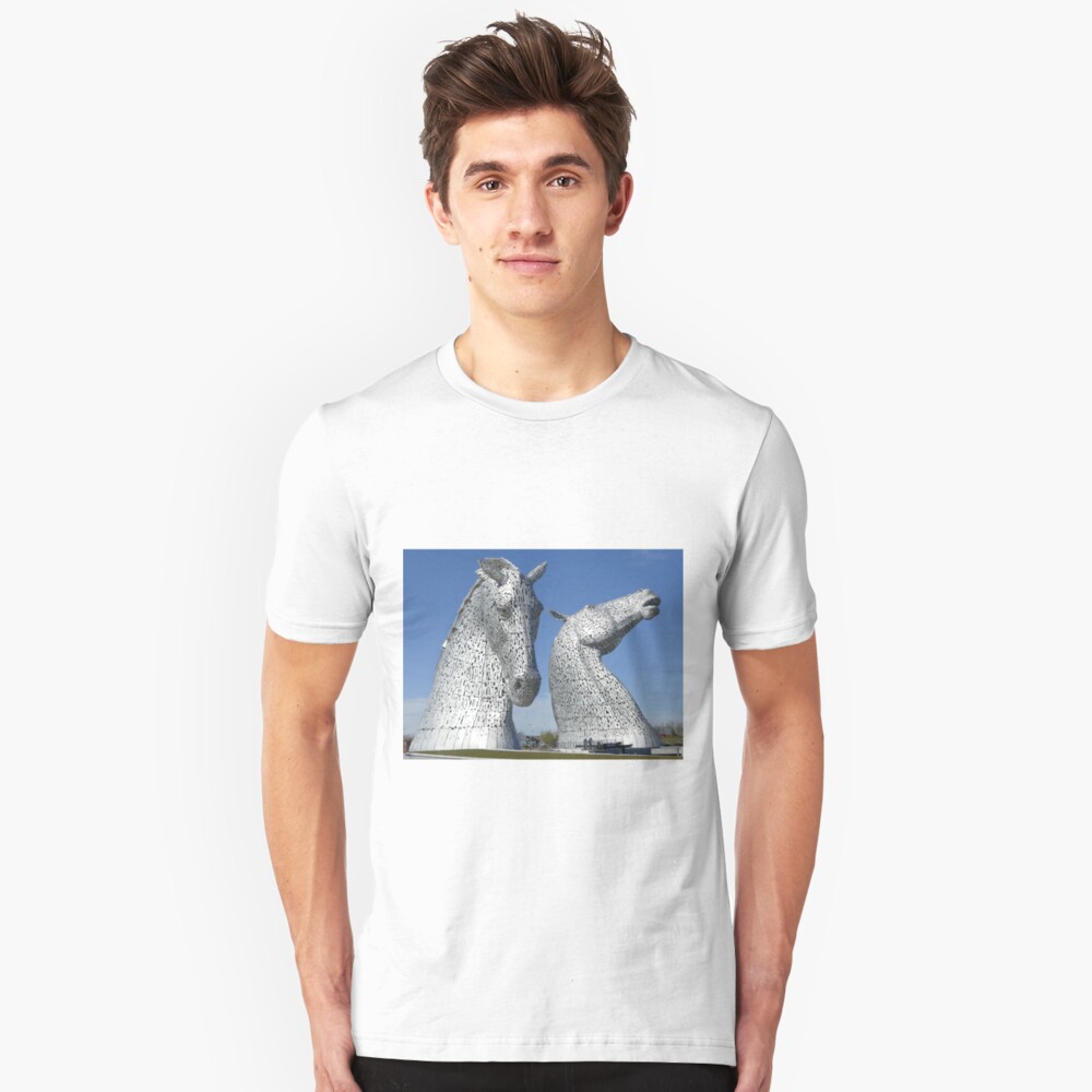The Kelpies, Helix Park , Falkirk , Scotland Slim Fit T-Shirt