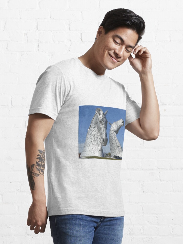 Thumbnail 3 of 7, Essential T-Shirt, The Kelpies, Helix Park , Falkirk , Scotland designed and sold by David Rankin.