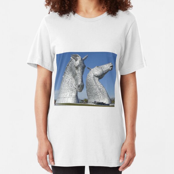 The Kelpies, Helix Park , Falkirk , Scotland Slim Fit T-Shirt