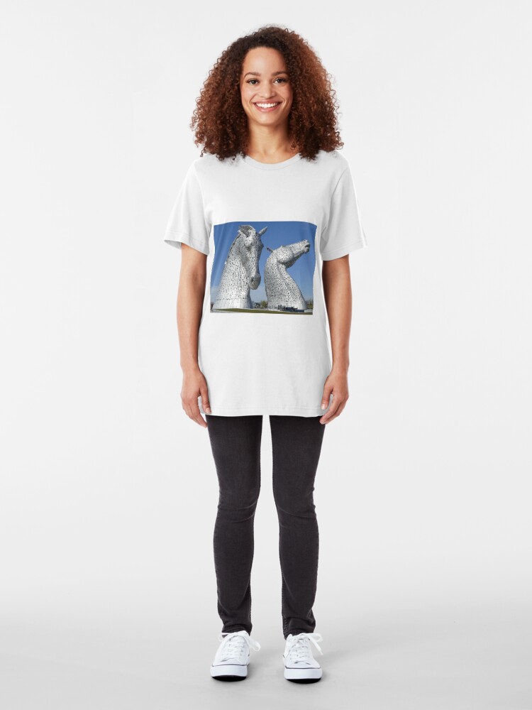 Alternate view of The Kelpies, Helix Park , Falkirk , Scotland Slim Fit T-Shirt