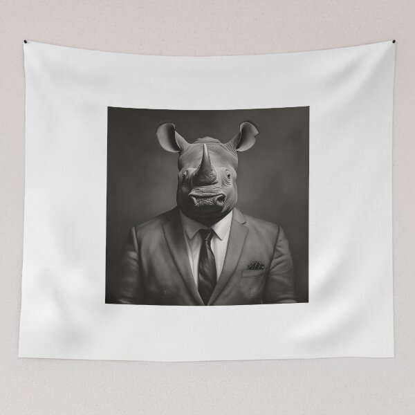 Item preview, Rhino in Business Suit Art designed and sold by redstar19.