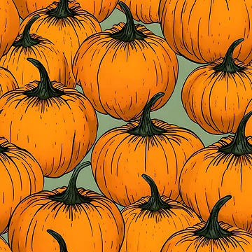 Artwork thumbnail, Pumpkin Pattern 8 by DigitalPatternx