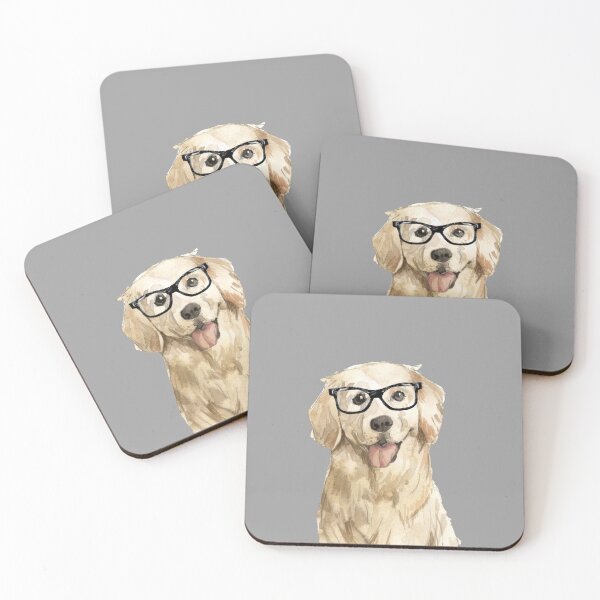 Item preview, Golden Retriever with Glasses  designed and sold by beastieboutique.