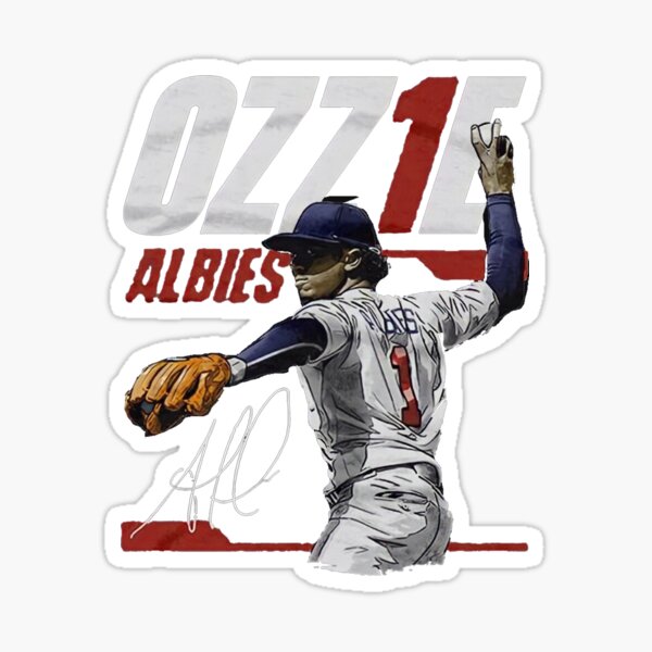 Atlanta Braves #1 Ozzie Albies 2021 Navy World Series Champions