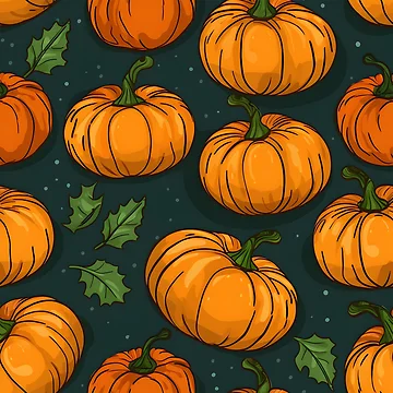 Artwork thumbnail, Pumpkin Pattern 13 by DigitalPatternx