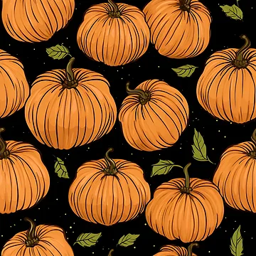 Artwork thumbnail, Pumpkin Pattern 14 by DigitalPatternx