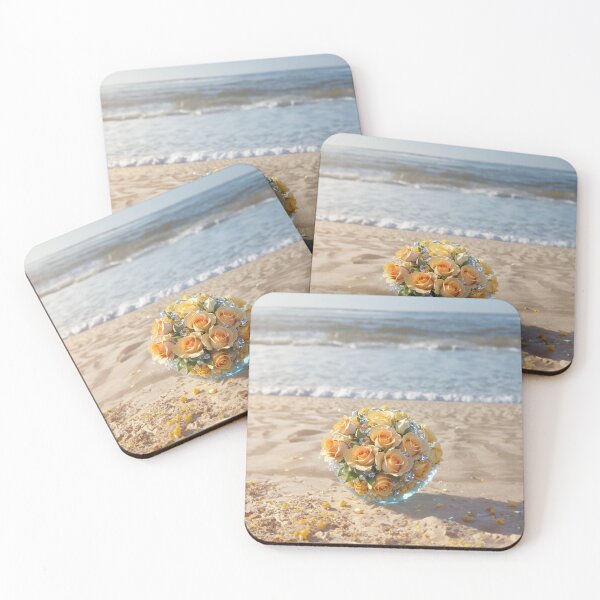 Item preview, Precious Elegant Vase with yellow roses on beach designed and sold by SassyArtistry.