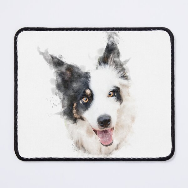 Item preview, Black Tricolour Border Collie Watercolour Artwork designed and sold by Typeglyphs.
